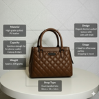 Aurora Luxe Bag Quilted Tote HandBag for Women-Elegant PU Leather Handbag