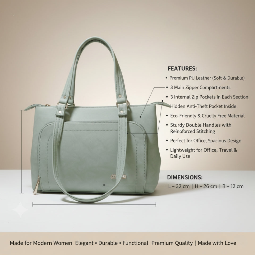Cherry Bloossom Mint Grace Tote