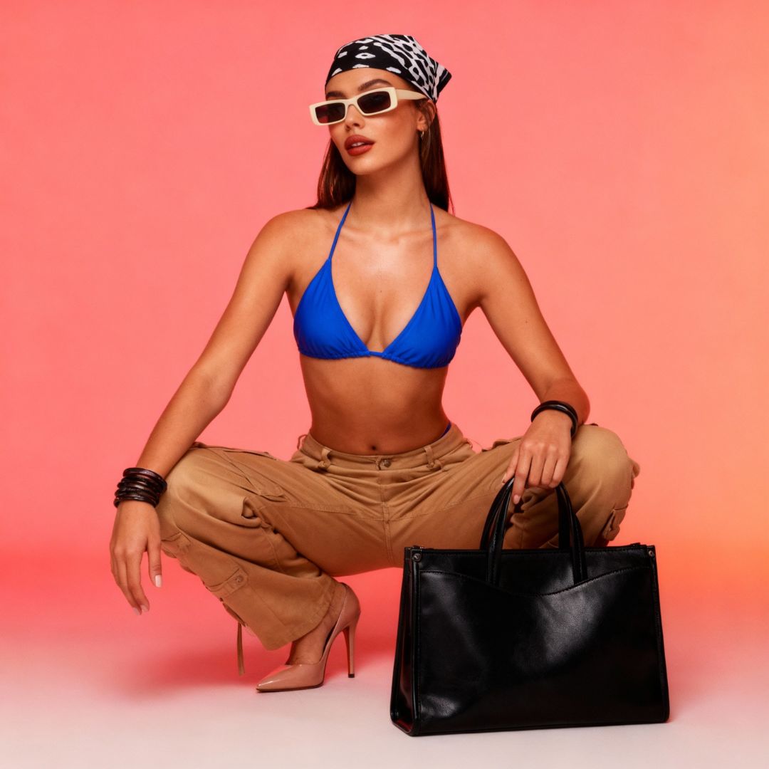 EMPORIO BLACK BROOKE TOTE BAG