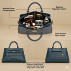 Blush Structured Tote Purple Handbag For Women