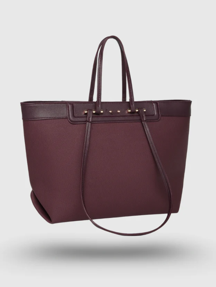 CLASSIC HAZEL MAROON TOTE BAG