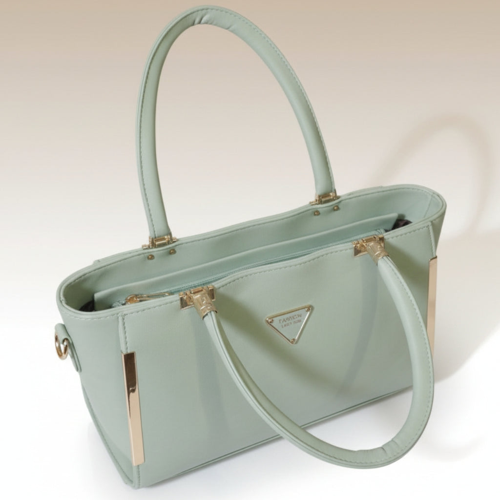 Cherry Bloossom Mint Luxe Handbag