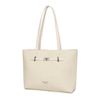 Off White Structured Shoulder Tote Bag for Women