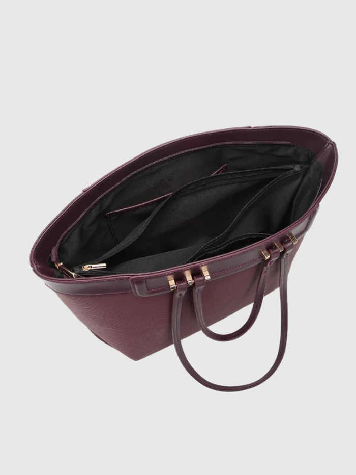 CLASSIC HAZEL MAROON TOTE BAG