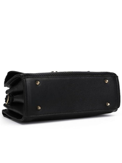 Premium Black Women Handbag with Adjustable Sling Strap