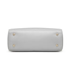 Grey Structured Top Handle Handbag for Women