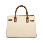 Off White Chevron Textured Handbag for Women