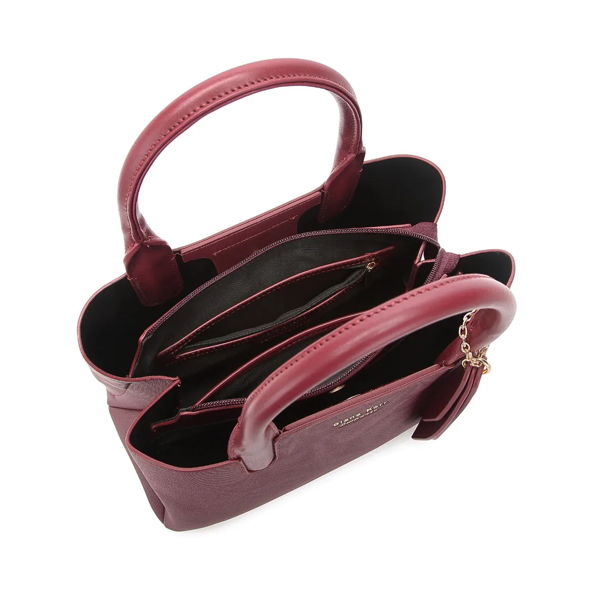 Wine Canvas Structured Handbag for Women