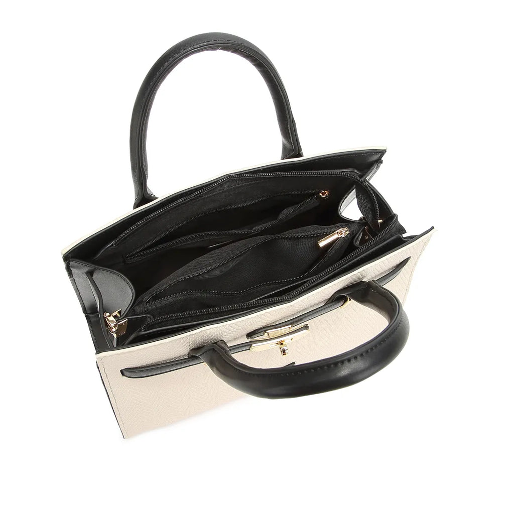 Black Textured Handbag for Women
