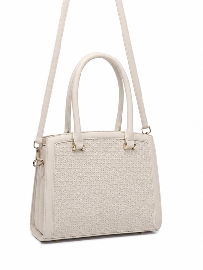 Premium Off White Women Handbag with Adjustable Sling Strap
