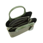 Green Canvas Structured Handbag for Women