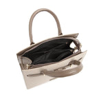 Beige Chevron Textured Handbag for Women