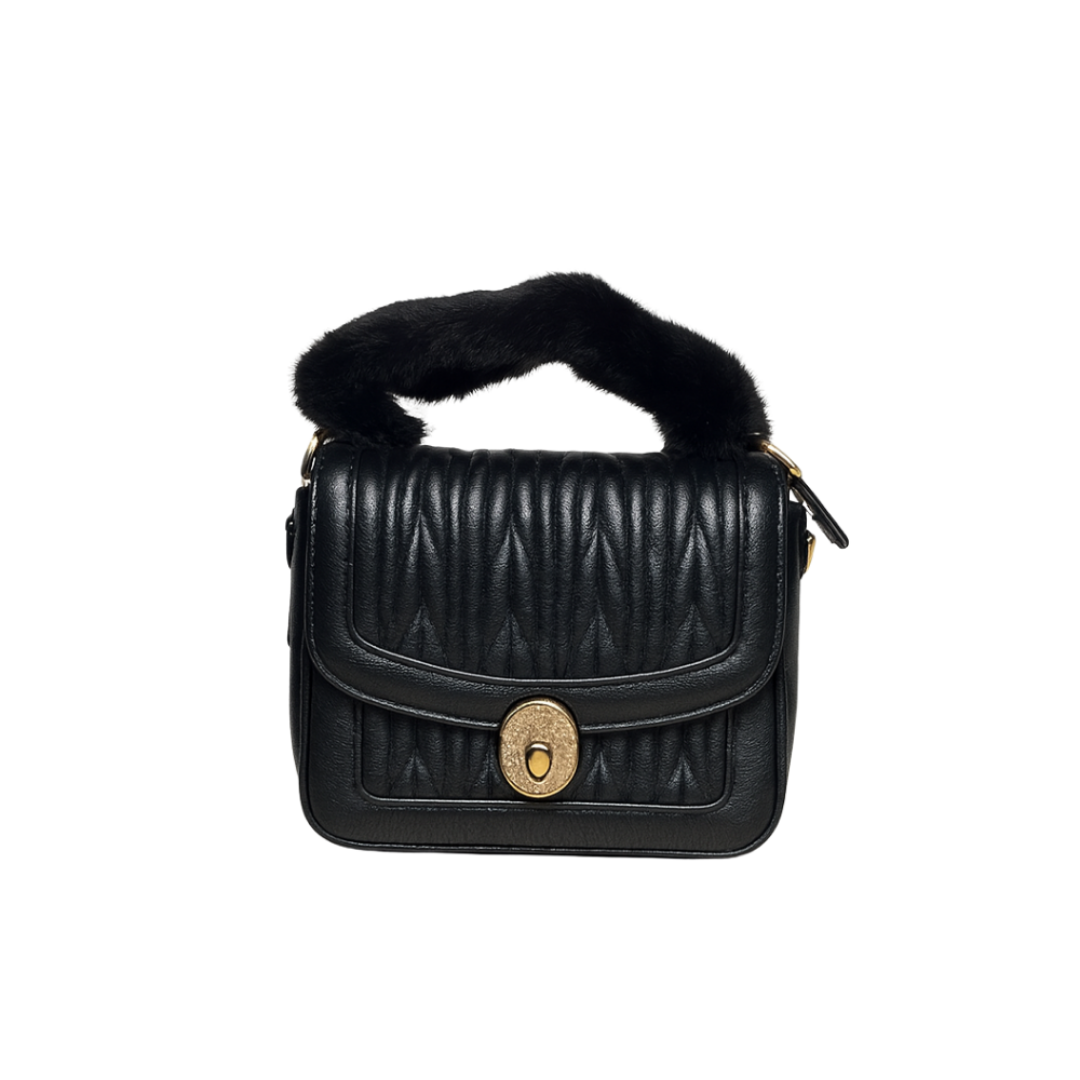 Noir Quilted Mini Handbag For Women