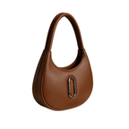 Oval Shape Shoulder Bag for Women - Premium PU Leather Stylish Handbag