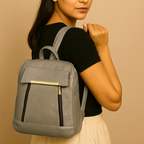 Caramel Finishing Veagn Leather Backpack For Women– Stylish & Functional Everyday Bagc