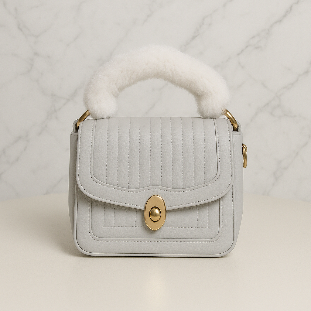 Ivory Elegance Quilted Handbag