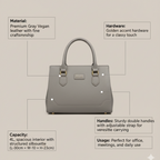 Classic Structured Tote Grey HandBag For Women – Premium Office & Casual Handbag