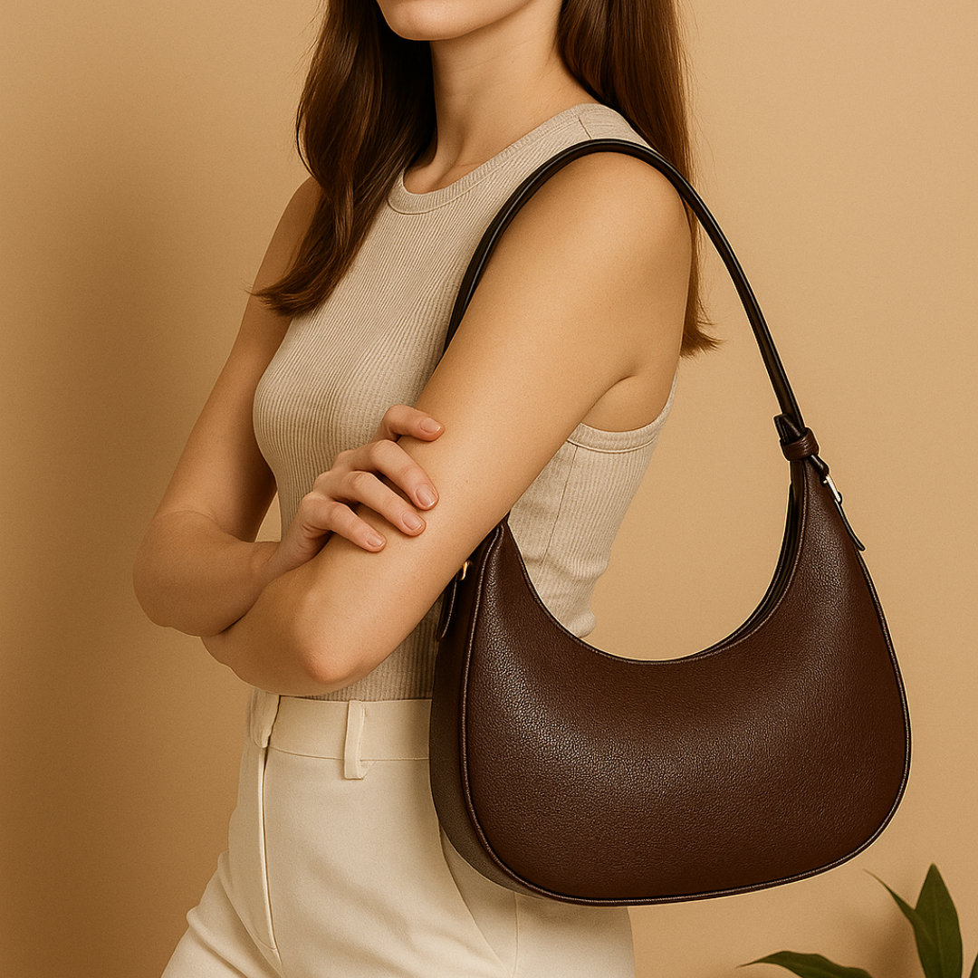 Crescent Design Shoulder Handbag–Premium Minimalist Handbag