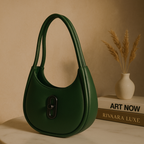 Oval Shape Shoulder Bag for Women - Premium PU Leather Stylish Handbag