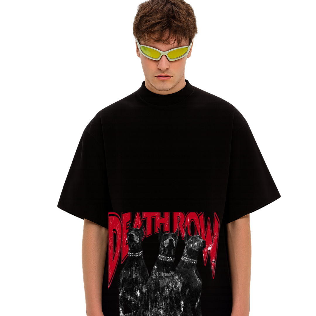 Men’s Oversized T-Shirt – Vintage Dogs Front Graphic