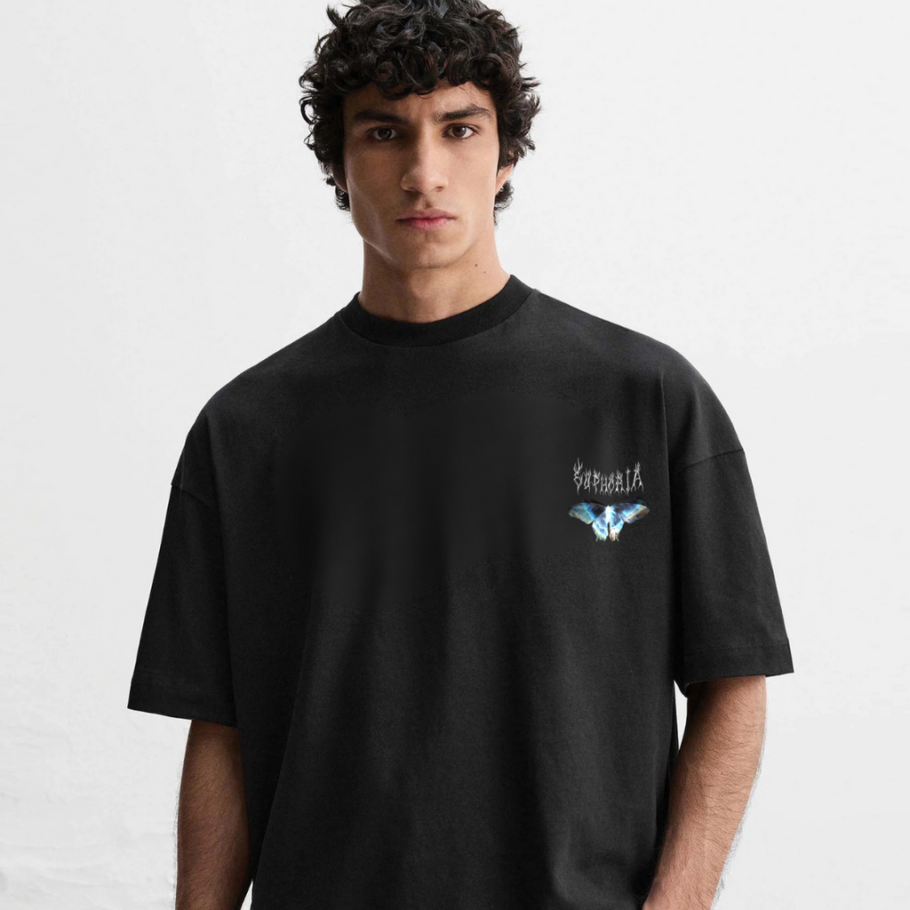 Men’s Oversized T-Shirt – Euphoria Butterfly Graphic