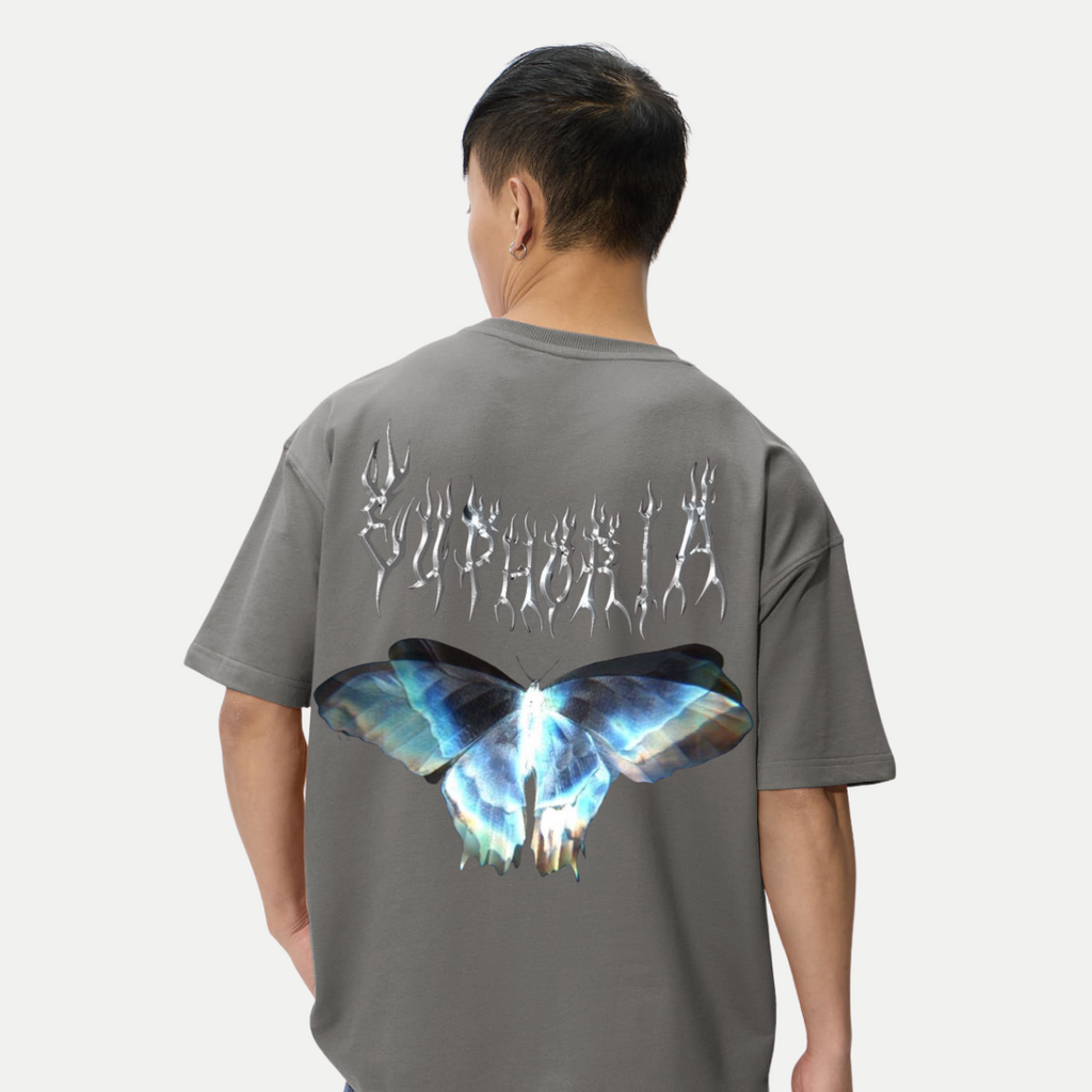 Men’s Oversized T-Shirt – Euphoria Butterfly Graphic