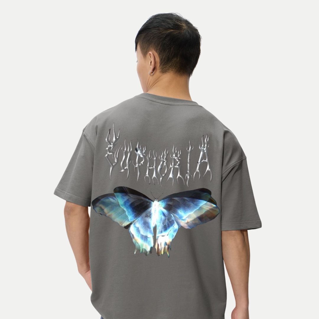 Men’s Oversized T-Shirt – Euphoria Butterfly Graphic