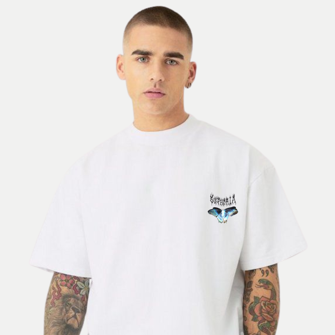 Men’s Oversized T-Shirt – Euphoria Butterfly Graphic