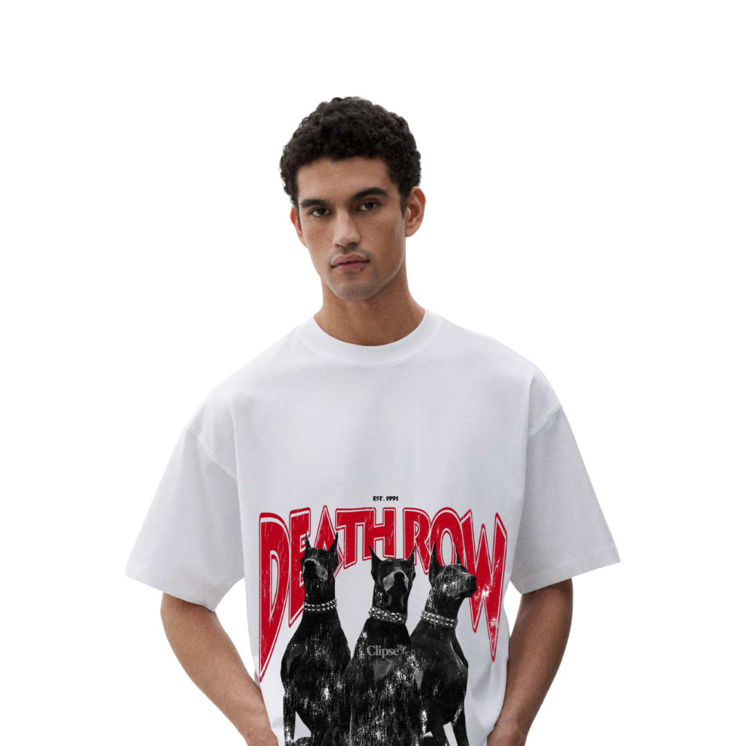 Men’s Oversized T-Shirt – Vintage Dogs Front Graphic