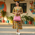 Blush Structured Tote Pink Handbag For Women