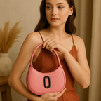 Oval Shape Shoulder Bag for Women - Premium PU Leather Stylish Handbag