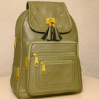 Premium Vegan Leather Backpacks with Gold Detailing – Stylish & Functional