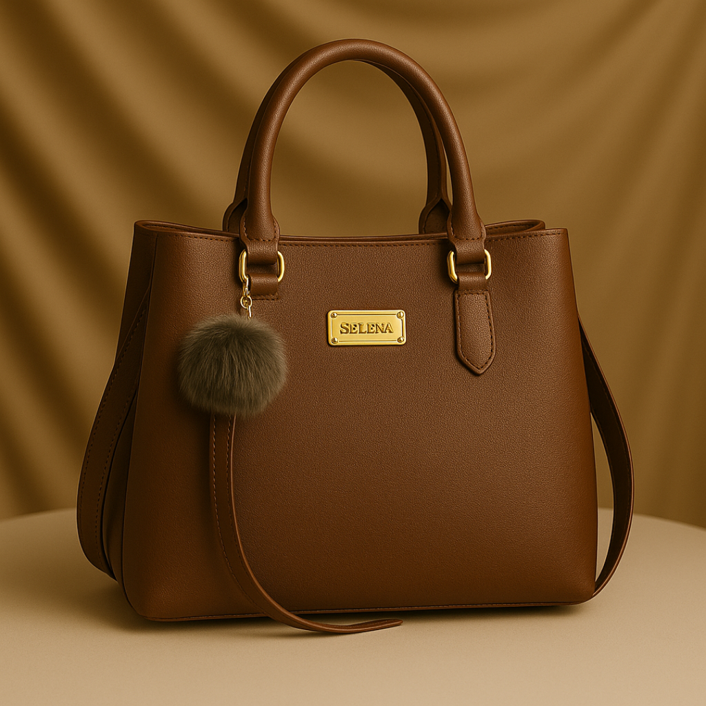 Mocha Charm Structured Tote handbag For Women