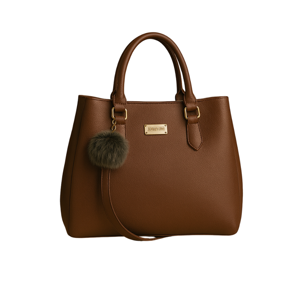 Mocha Charm Structured Tote handbag For Women