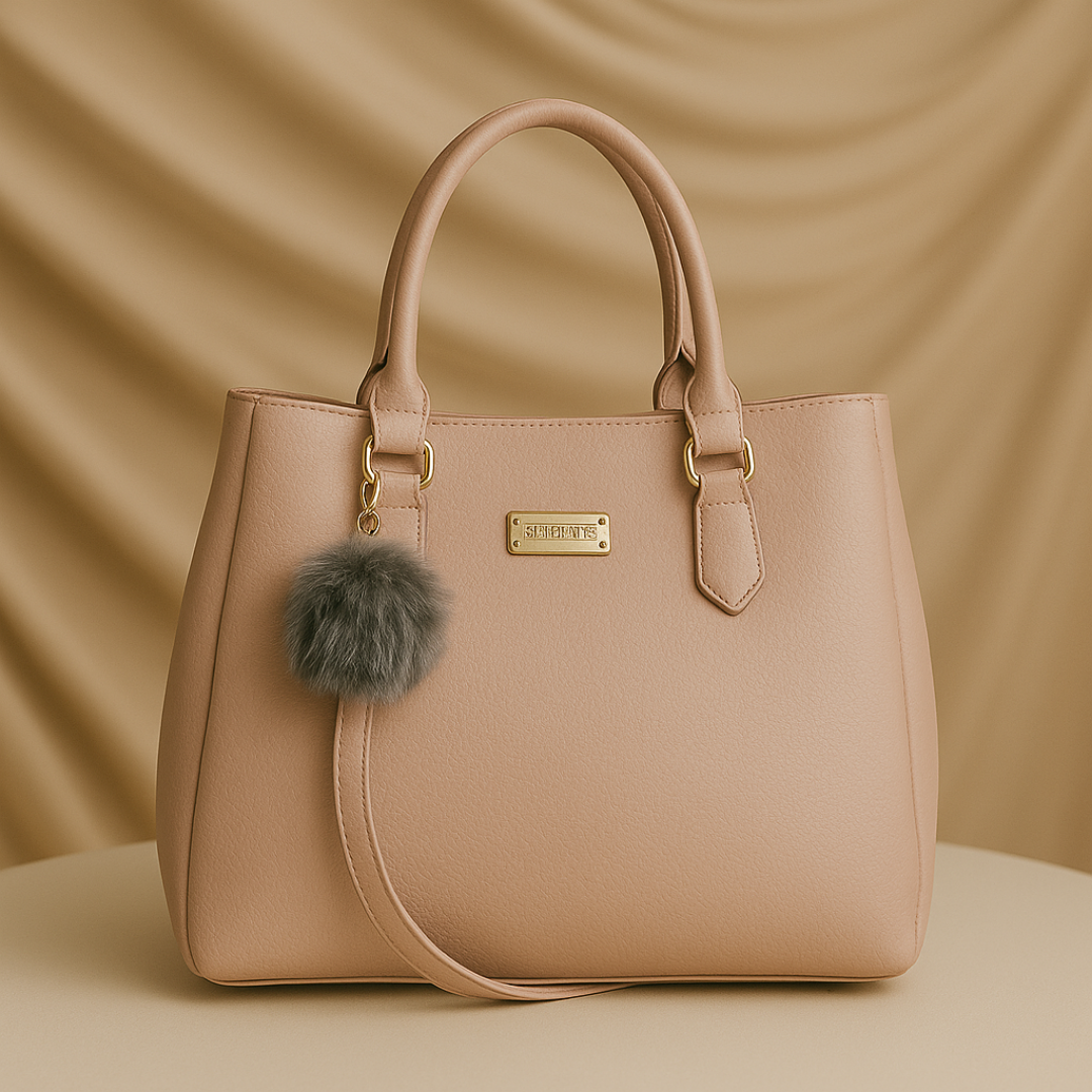 Mocha Charm Structured Tote handbag For Women