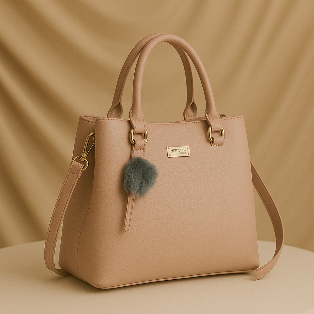 Mocha Charm Structured Tote handbag For Women