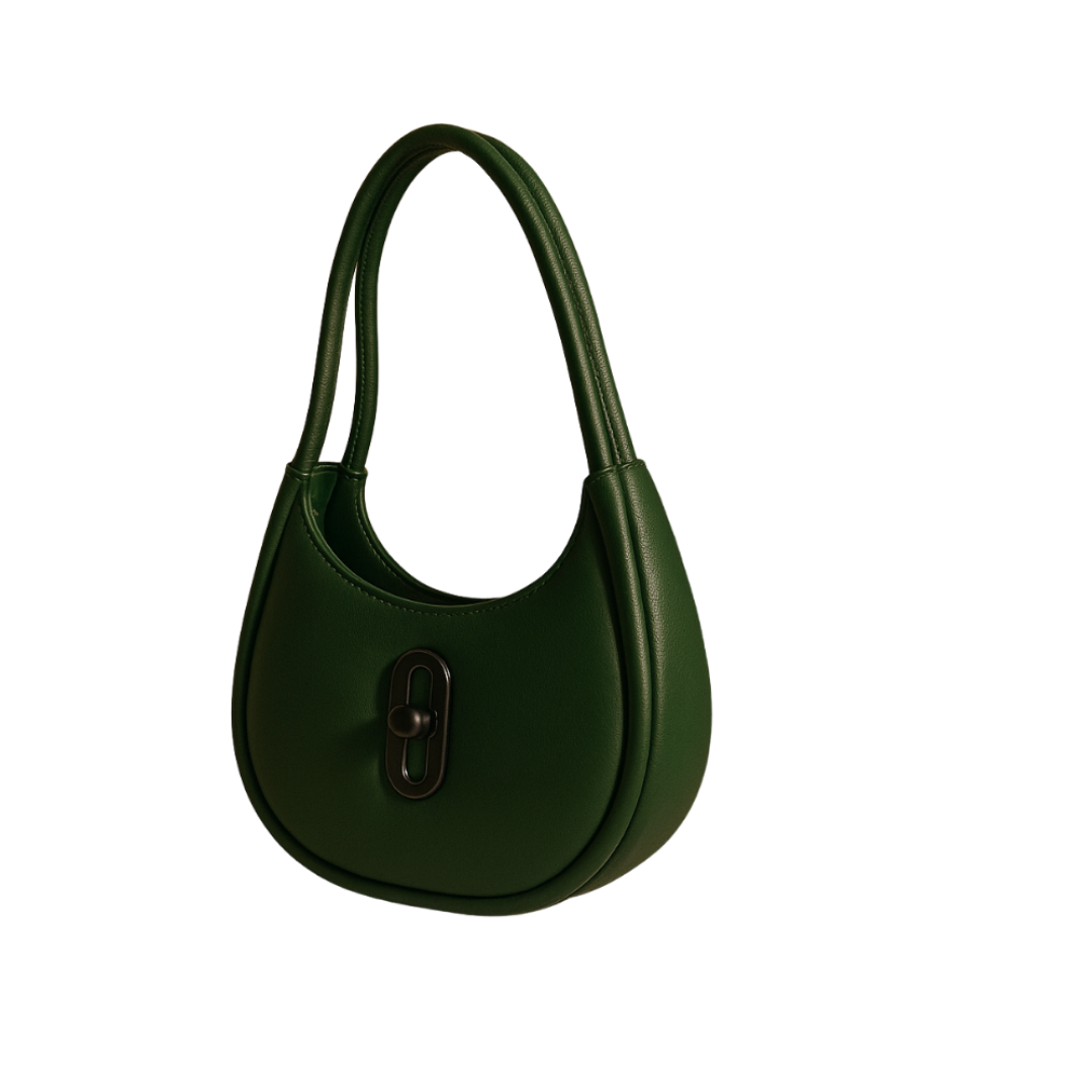 Oval Shape Shoulder Bag for Women - Premium PU Leather Stylish Handbag